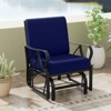 Tangkula Patio Glider Chair Single Outdoor Rocking Chair w/ Seat & Back Cushions - 2 of 4