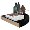 vidaXL Floating Corner Shelves 2 pcs High Gloss Black 13.8"x13.8"x1.5" MDF - 4 of 4