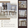 Roundhill Furniture Parker Upholstered Dining Chairs, Set of 2, Light Oak and Gray - 3 of 4