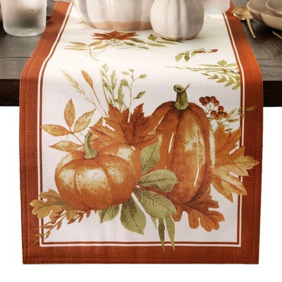 Autumn Pumpkin Grove Fall Polyester Table Runner