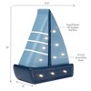 Lambs & Ivy Little Skipper Hand Painted Nautical Sailboat Table Top Lamp/Light - 3 of 4
