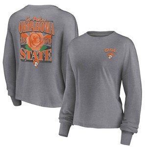 NCAA Oklahoma State Cowboys Women's Gray Long Sleeve T-Shirt - 1 of 3