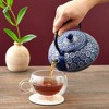 Juvale Japanese Cast Iron Teapot with Infuser for Loose Leaf and Tea Bags, Kettle Includes Handle and Lid (Blue, 34oz) - 4 of 4