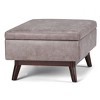 Owen - Coffee Table Storage Ottoman - Distressed Grey Taupe - 4 of 4