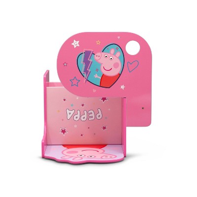 Peppa Pig Kids' Pink Wood Chair Desk with Storage Bin