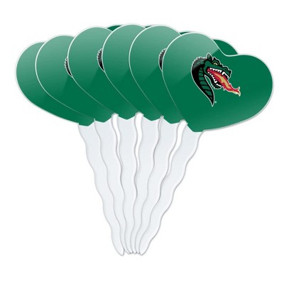 Alabama at Birmingham Primary Logo Heart Love Cupcake Picks Toppers Decoration Set of 6