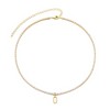 Adornia 14k Gold Plated Tennis Necklace with Initial Charm - 3 of 3