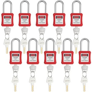 VEVOR Lockout Tagout Locks Set, 10 PCS Red Safety Lockout Padlocks, with 2 Keys Per Lock, OSHA Compliant Lockout Locks, Lock Out Tag Out - 1 of 4