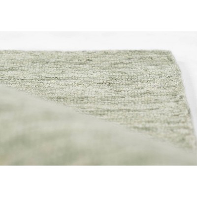 Sage Green Hand-Tufted Wool Rectangular Rug 2' x 3'