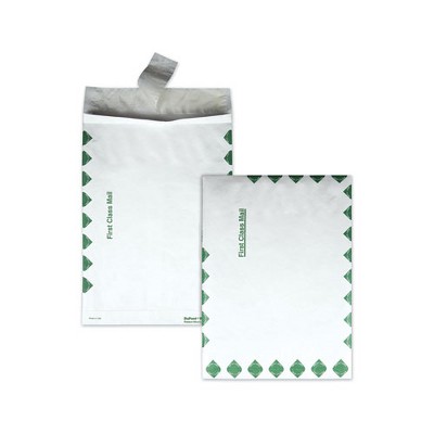 Survivor Heavy 18 lb Tyvek Open End Expansion Mailers, First Class, #13 1/2, Square Flap, Redi-Strip Closure, 10 x 13, White, 100/CT Model No QUAR4210