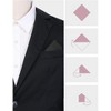 INSPIRE CHIC Men's Solid Color Herringbone Textured Pocket Square - 3 of 4