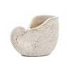 Chery Life Cement Nautilus Shell Planter with Textured Beige Finish - 2 of 4