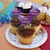University of Wisconsin-Stevens Point Primary Logo Heart Love Cupcake Picks Toppers Decoration Set of 6 - 4 of 4