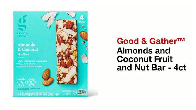 Almonds and Coconut Nut Bar - 4ct - Good &#38; Gather&#8482;, 2 of 5, play video