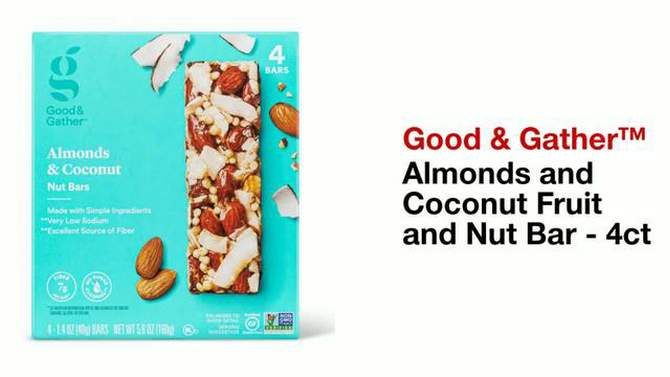 Almonds and Coconut Nut Bar - 4ct - Good &#38; Gather&#8482;, 2 of 5, play video