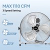 ROVSUN 12'' Floor Fans, High Velocity Heavy Duty Metal Industrial Floor Fan for Commercial Garage, Gym - 2 of 4
