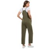 Women's Maternity Jumpsuit Wide Leg Sleeveless Adjustable Strap Pockets Casual Romper with Belt - 3 of 4