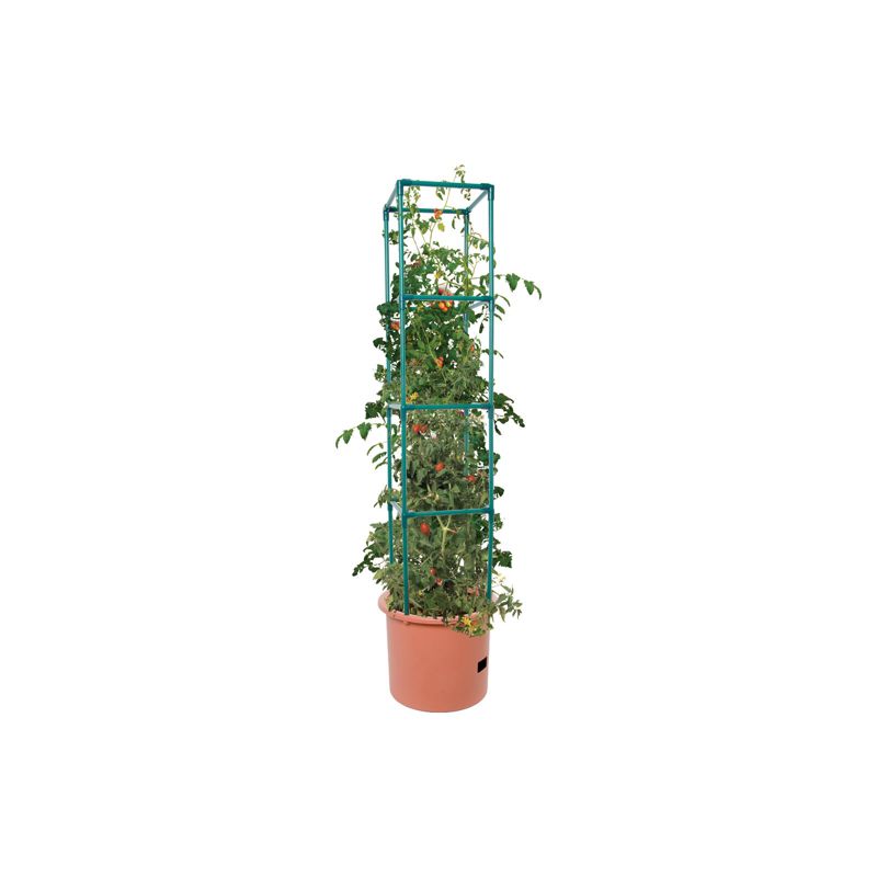 Hydrofarm Tomato Barrel Pot Garden Planting System with 4 Foot Trellis Tower & GROW!T Coco Coir Mix Block for Hydroponics, Indoor, and Outdoor Plants, 5 of 7