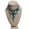 Michelle Marie Boutique's  Gemstone Cluster Bib Necklace  Tiger Eye, Blue Agate, African Turquoise, Amazonite - 4 of 4