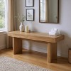 CIPACHO Rustic Brown 47 Inch Wooden Farmhouse Entryway Bench Indoor End of Bed Bench Long Dining Bench Seat for Bedroom Dining Room Hallway Foyer - 3 of 4