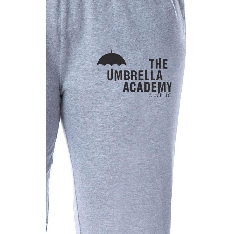The Umbrella Academy Womens' TV Series Logo Sleep Jogger Pajama Pants Grey, 2 of 5