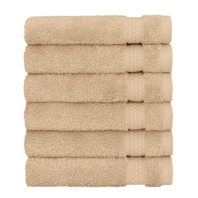 Linum Home Textiles 100% AEGEAN Long Staple Turkish Cotton STARLIGHT Terry Washcloths (Set of 6)