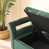 Lyngins 67.91" Velvet Storage Bench,Entryway Bench with Armrests and Metal Legs,Ottomans for Living Room,Bedroom,Office - 4 of 4