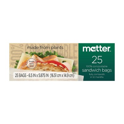 Matter 100% Compostable Sandwich Bags - 25ct