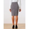 INSPIRE CHIC Women's Pencil Tweed Buttons Decor Side Zipper Winter Classic Skirts - 3 of 4