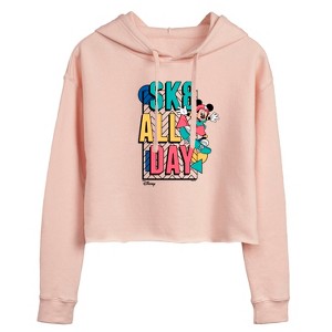Women's - Disney - Mickey & Friends Cropped Graphic Hoodie - 1 of 3