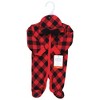 Hudson Baby Girls Thermal Preemie Sleep and Play and Cap, Girl Buffalo Plaid, Preemie - 2 of 2