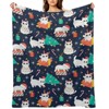 DSANE Colorful Christmas Pattern Christmas Throw Blanket Soft Fleece Christmas Blanket Cozy Flannel Throw for Couch Bed - 2 of 4