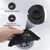 Unique Bargains Shower Drain Hair Catcher Square Drain Cover with Suction Cup Silicone Strainer Hair Stopper - 3 of 4