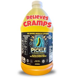 Food Crush Electric Pickle Drink w/ Celtic Salt-Relieves Leg Cramps & Dehydration, Electrolyte Hydration Dill Juice Drink, 32 Shots - 1 of 4
