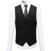 Cloudstyle Mens Stylish 3-Piece One Button Dress Suit Classic Fit Formal Jacket & Vest & Pants - 4 of 4