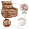 Recliner Chair for Adults, PU Leather Electric Rocker Recliner, 270 Degree Swivel Chair with Side Pocket, Modern Massage Sofa for Living Room Bedroom - 2 of 4