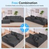 Mjkone 113''Minimalist 2-Piece Corduroy Modular Chaise Sectional Sofa Deep Seat,L-Shaped Upholstered Couch With Chaise - 2 of 4