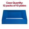 Smarty Had A Party 6.5" Midnight Blue Square Plastic Cake Plates (120 Plates) - 4 of 4