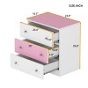 Rustic 3-Drawer Wooden Nightstand, Farmhouse Bedside Table with Storage for Bedroom or Living Room – Maison Boucle - 4 of 4