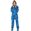 Shark Frenzy Hoodie One Piece - Adult Hooded Footed Pajamas