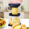 Cheer Collection Vegetable Chop Box with 3 Blades, Durable Navy Blue Cutter - 4 of 4