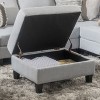 NicBex Modern 28" Rectangle Storage Ottomans Wood Footstools with Button Tufted Top for Bedroom and Living Room - 2 of 4