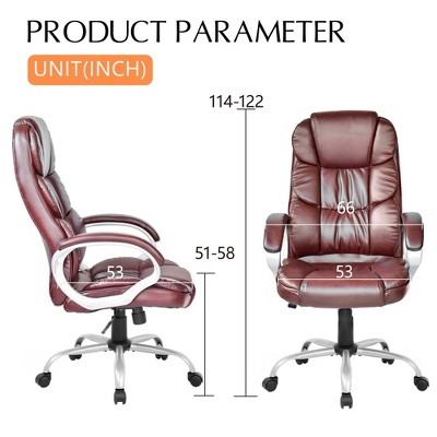 Brown High Back Leather Executive Swivel Office Chair