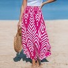 Women's Navy Abstract Smocked Waist Midi Skirt -Cupshe - 2 of 4
