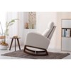 CAVINAS 20" Modern Rocking Chair Linen Accent Chairs with Side Pockets&High Back for Living Room,Nursery Glider Accent Chair,300lbs Max - 2 of 4
