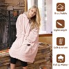Tirrinia Fleece Blanket Hoodie Sweatshirt for Womens, Oversized Wearable Blanket Pullover with Hooded, One Size, Cozy Gift for Her - 2 of 4