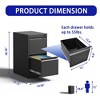 NicBex 2 Drawers Metal Vertical Storage File Cabinet with Lock for Home Office Letter/Legal/A4/F4 - 2 of 4
