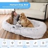71"Gray Best Human Sized Dog Bed Pet And Human Friendly Pet Beds Lazy Sofa,Washable Faux Fur Giant Human Dog Bed For People Doze Off-Cuddlewood - 3 of 4