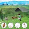 GOTGELIF  Large Metal Chicken Coop 130" x 40" Chicken Cage Hen House with Waterproof Cover - 2 of 4