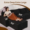 XIZZI Modular Corduroy Sectional Sofa: 5 Sold-Separately Units (Corner, Arms, Ottoman) | Black/Camel | Standard/Large Cushion Options | DIY Friendly - 4 of 4